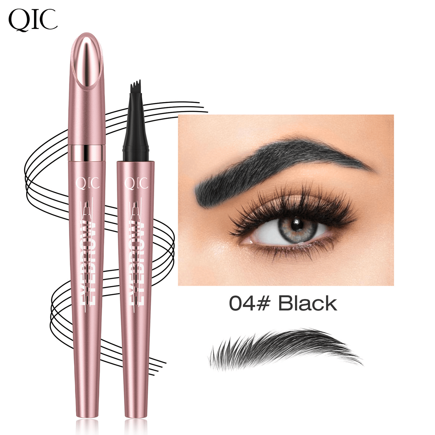 🎁Buy 1 Get 1 Free✨Waterproof Micro-Fork Eyebrow Pencil, Long-Lasting Brow Pen for Natural Hair-Like Strokes